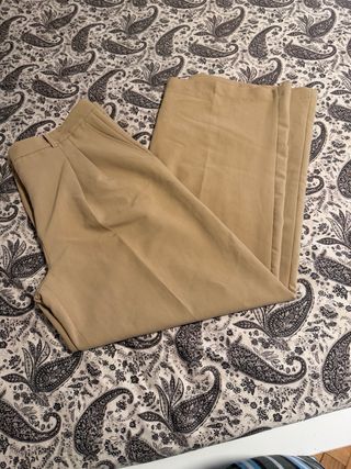 Pantalón de traje Zara beige talla XL