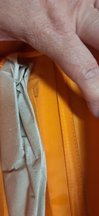 Vestido fiesta 3 piezas naranja + bolso