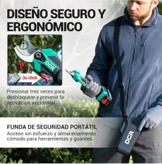 Tijeras Podar Eléctricas DCA 20V Verde
