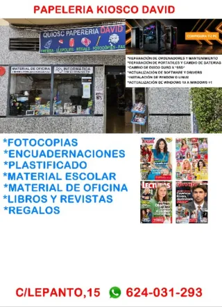 Traspaso Kiosko papelería. C. Lepanto 15 Castellón