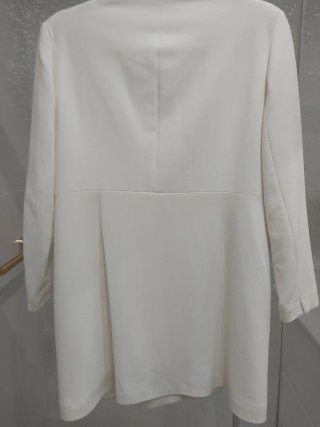 Abrigo Stradivarius Blanco Talla Única
