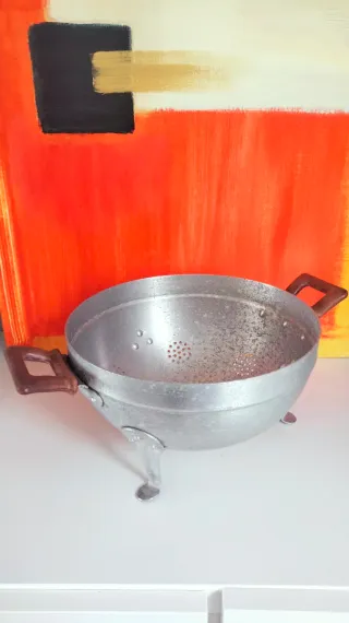Scolapasta in alluminio vintage anni 50