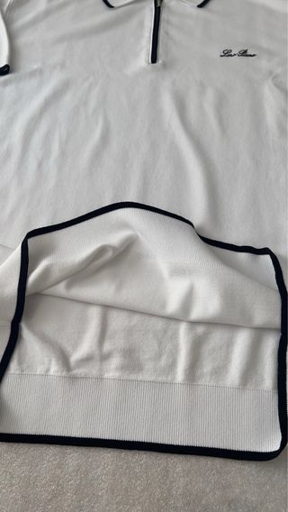 Polo Loro Piana Blanco Talla XL