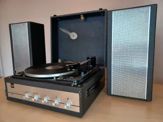 Tocadiscos DUAL P41 4 velocidades, eje multidiscos