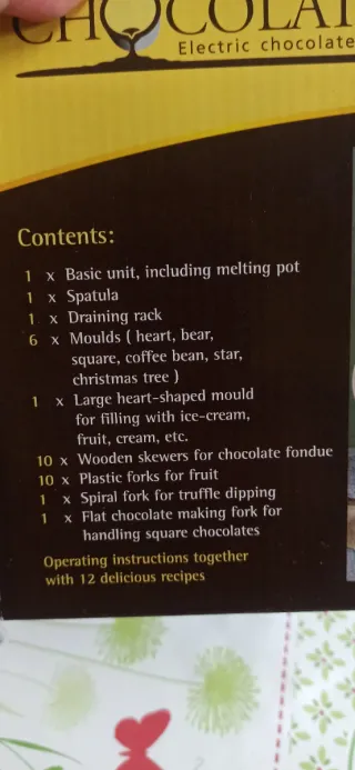 Máquina para derretir chocolate Chocolatiere