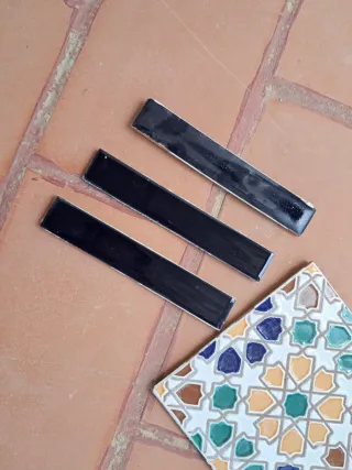 6 Cenefas Azulejo Azul Marino