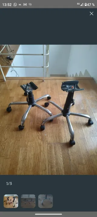 Base giratoria para silla de oficina. 15 cada una