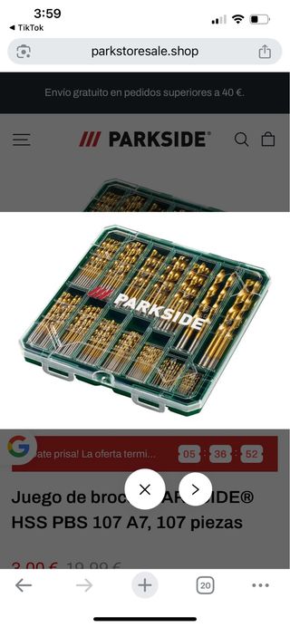 Juego de brocas Parkside HSS PBS 107 A7