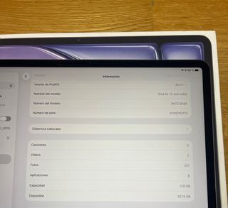 Ipad Air 13” pulgadas color Plata
