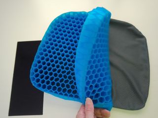 Cojín de gel con diseño de panal (azul)
