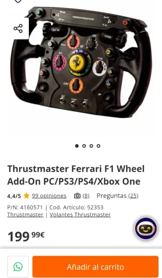Volante Thrustmaster Ferrari F1 PS4/PS5