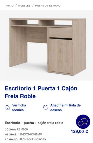 Escritorio Oficina Roble