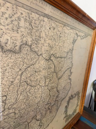 Mapa antiguo, copia de Cataluña 1674, en frances