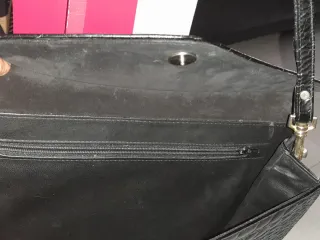 Pochette Vintage Anni '80 Coccodrillo Nera