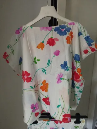 Completo handmade gonna e top fantasia floreale
