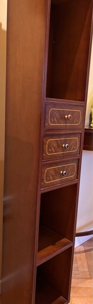 Mueble estrecho madera con cajones