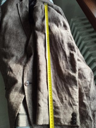 Giacca uomo lino marrone taglia 58
