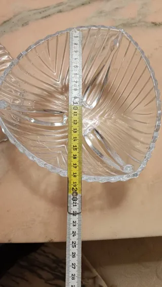 Porta cioccolatini a forma di triangolo in vetro
