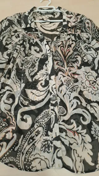 Camisa Zara Estampada Manga Larga