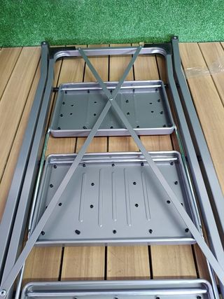 SONGMICS Escalera de Tijera con 4 Peldaños, Metál