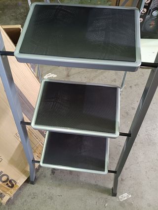 SONGMICS Escalera de Tijera con 4 Peldaños, Metál