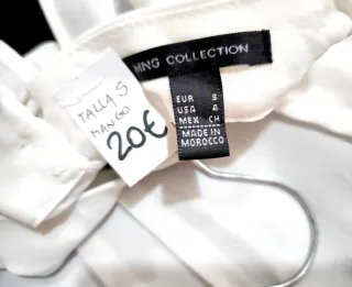 Vestido Mango Negro y Blanco Talla S
