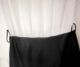 Vestido Mango Negro y Blanco Talla S