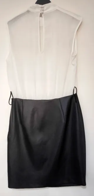 Vestido Mango Negro y Blanco Talla S