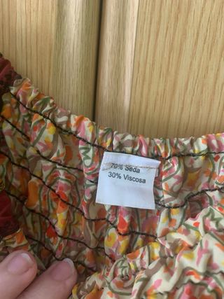 Vestido largo tirantes estampado patchwork