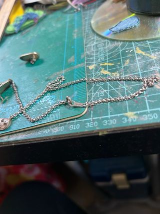 Conjunto de plata collar y pendientes
