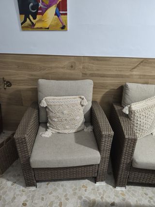 Tresillo 4 piezas con mesa abatible