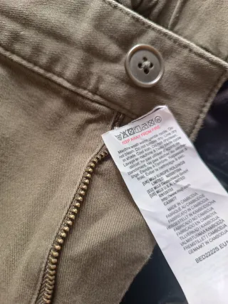 Pantalón chino Muji verde caqui talla M