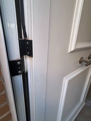 Puerta de seguridad blanca. Sin el león 350€