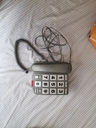 Teléfono fijo Telecom gris