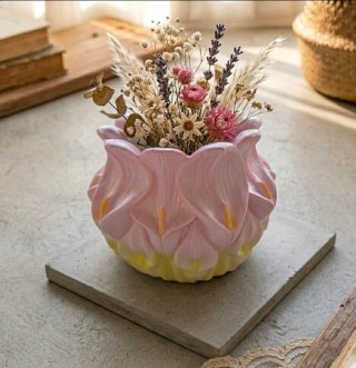 Vaso floreale in resina/ceramica