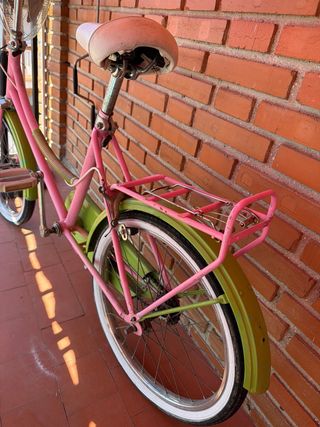 Bicicleta Vintage 20” Rosa y Verde