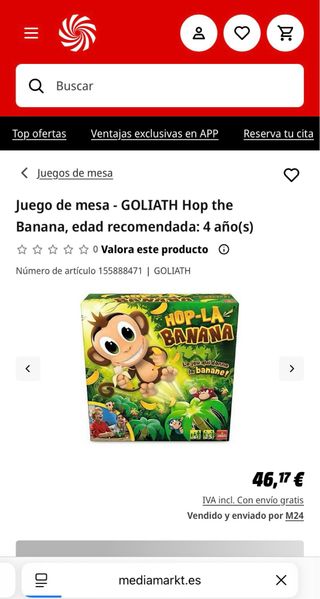 Juego mesa Hop-La Banana Divertido Familiar OFERTA