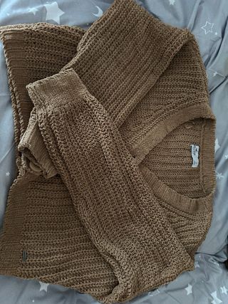 Chaqueta punto Hollister marrón
