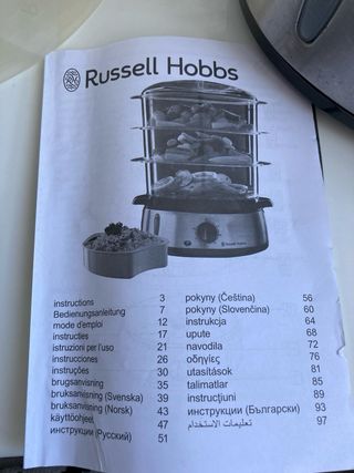 Olla Vaporera Russell Hobbs 3 recipientes Sin BPA