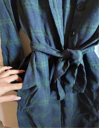 Mono SHEIN cuadros azul y verde