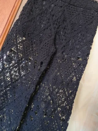 Pantalón negro crochet