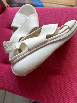Sandalias Camper Piel Blancas