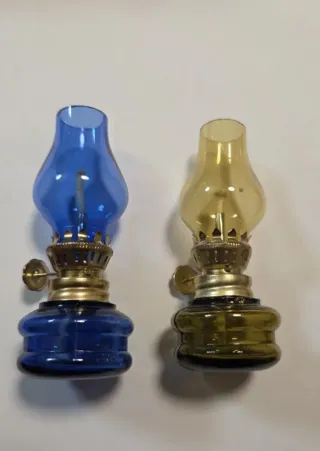 Mini Lámparas Vidrio y Metal (2 uds)