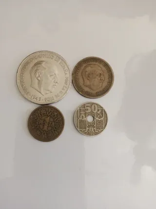 Lote 4 monedas colección Pesetas España