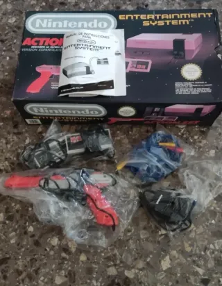 Clásica Nintendo NES Action Set Consola + Accesori