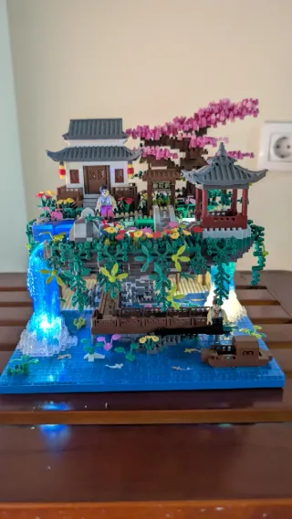 Giocattoli MOC Giardino Zen con Cascata