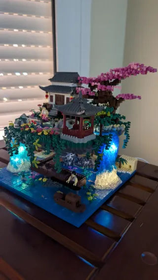 Giocattoli MOC Giardino Zen con Cascata