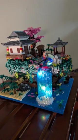 Giocattoli MOC Giardino Zen con Cascata