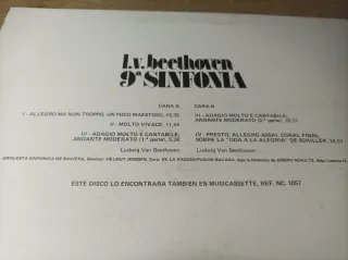 Vinilo Beethoven 9 Sinfonía Orquesta Baviera