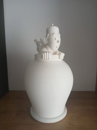 Figura Tintín en jarrón 34 cm